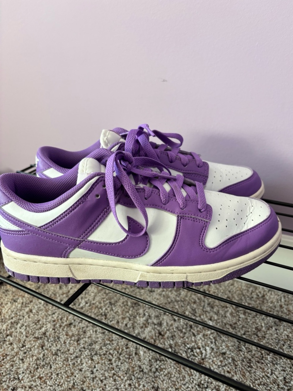 Nike Women’s Purple and White Low-Top Sneakers
